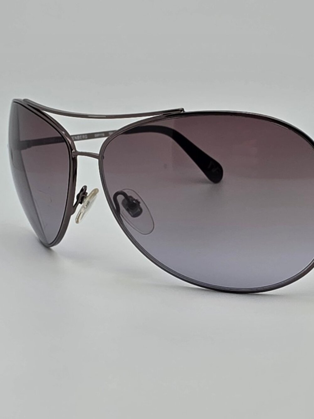 Diane Von Furstenberg DVF111S Gunmetal Frame Brown Lens Aviator Sunglasses 63mm